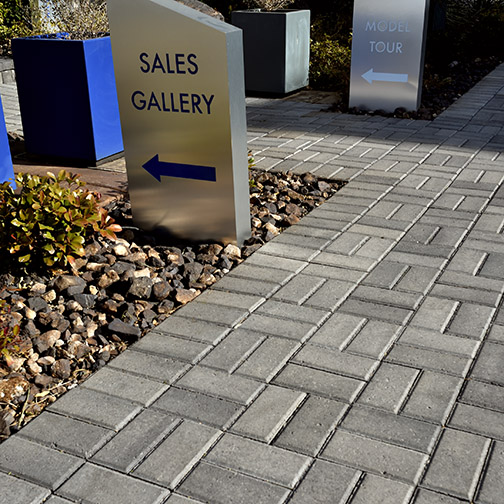 Photo of Holland paver in Townhomes. Slate color set.