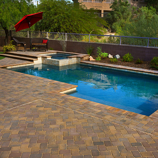 Patio and pool sorround Standard Pavers,Native blend
