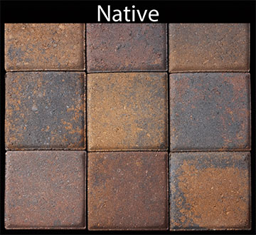 Photo of nine Pavers Native Color Sample.
