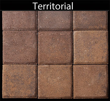 Photo of nine Pavers Territorial Color Sample