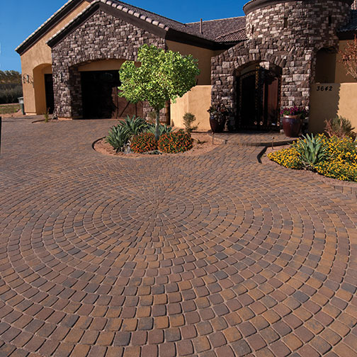 Circle kit expanded with the use of regular pavers