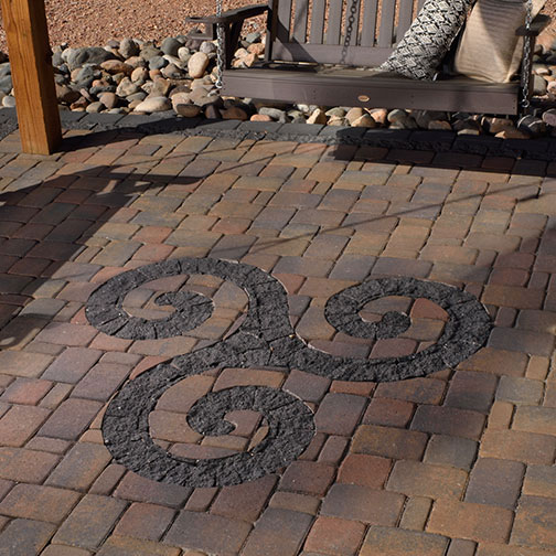 Circle kit on paver patio